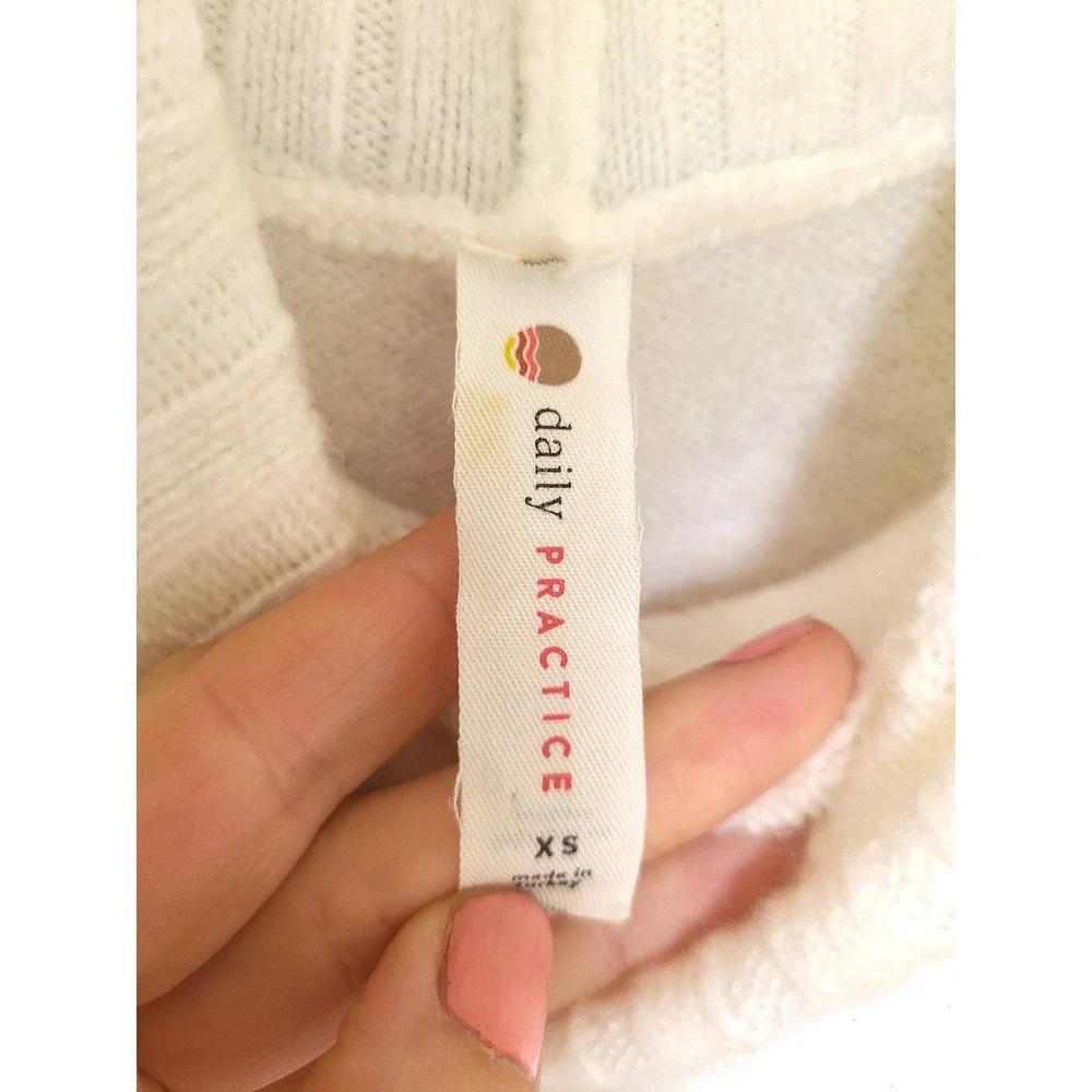 Daily Practice Women's XS Striped Turtleneck Sweater Dress Quiet Luxury Warm‎